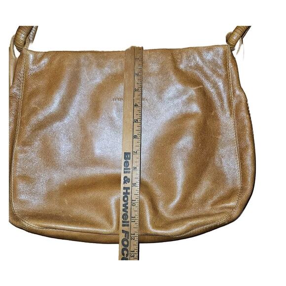Derek Alexander Central Park Classic Hobo Light Brown Leather Handbag 15"x12" - Picture 13 of 16